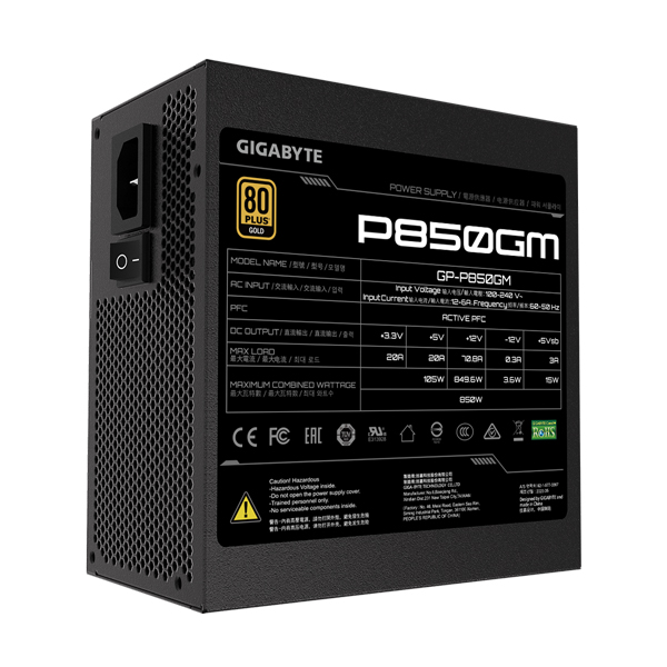 Gigabyte P850GM 850 Watt 80 Plus Gold SMPS GIGABYTE