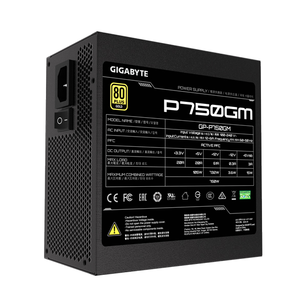 Gigabyte P750GM 80 Plus Gold SMPS GIGABYTE