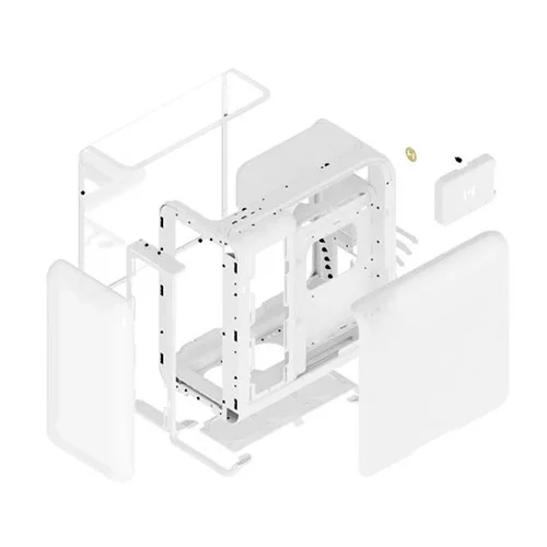 Hyte X50 Snow White E-ATX Mid Tower Case HYTE