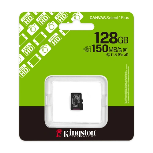 Kingston Canvas Select Plus 128GB microSDXC Memory Card KINGSTON