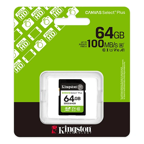 Kingston Canvas Select Plus 64GB SDXC Memory Card KINGSTON