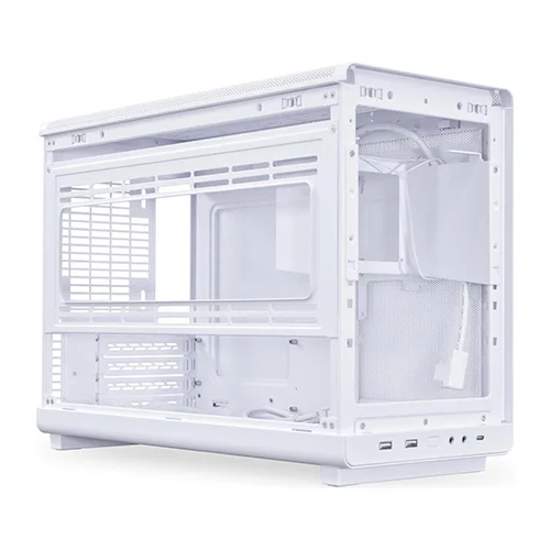 Lian Li A3-mATX Wood White Mini Tower Case with Glass Side Panel LIAN LI