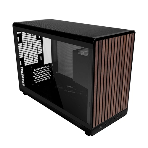 Lian Li A3-mATX Wood Black Mini Tower Case with Glass Side Panel LIAN LI
