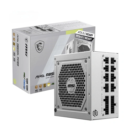 MSI MAG A850GL PCIE5 White Gold ATX 3.1 Fully Modular SMPS