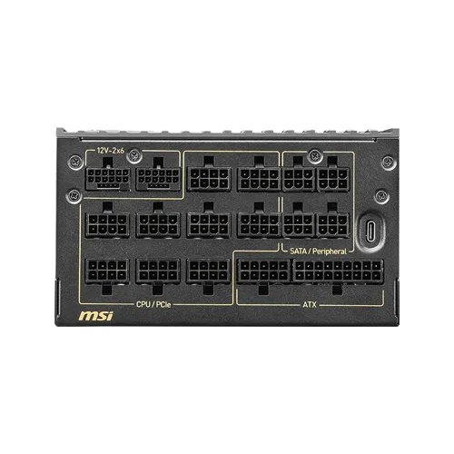 MSI MEG Ai1600T PCIE5 ATX 3.1 Fully Modular SMPS MSI