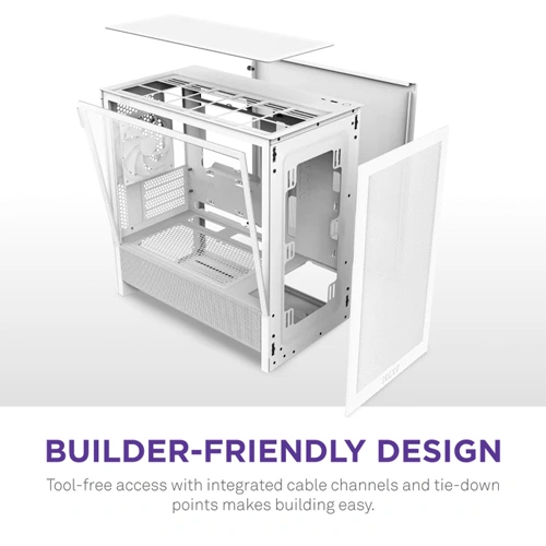 NZXT H3 Flow White M-ATX Mini Tower Case 2025 Edition NZXT