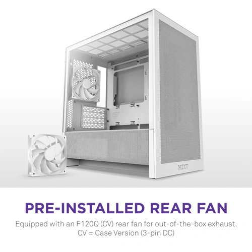 NZXT H3 Flow White M-ATX Mini Tower Case 2025 Edition NZXT