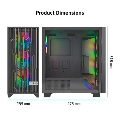 ProLab Design AI848 ARGB ATX Mid Tower Case ProLab DESIGN