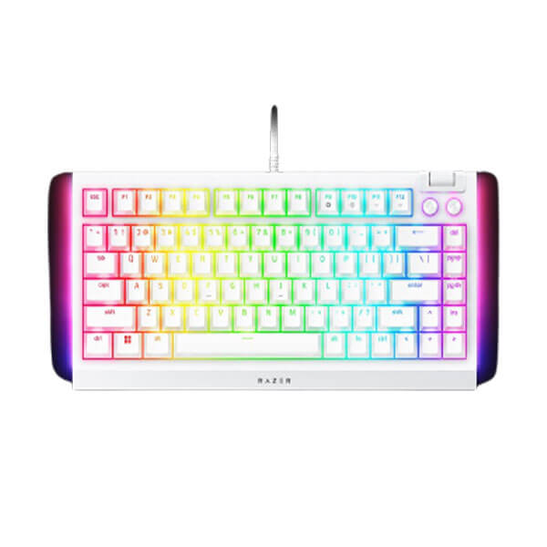 Razer BlackWidow V4 75 Percent White Mechanical Gaming Keyboard RAZER