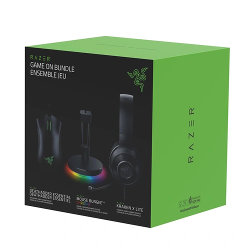 Razer Game On Bundle of Mouse, Mouse Cable Holder and Headset RAZER