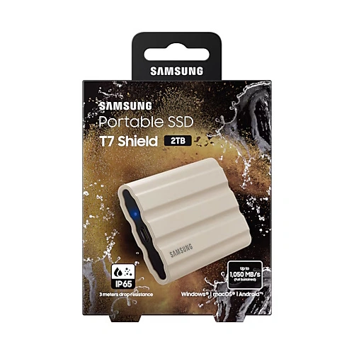 SAMSUNG T7 Shield Moonrock Beige 2TB Gen 2 External SSD SAMSUNG