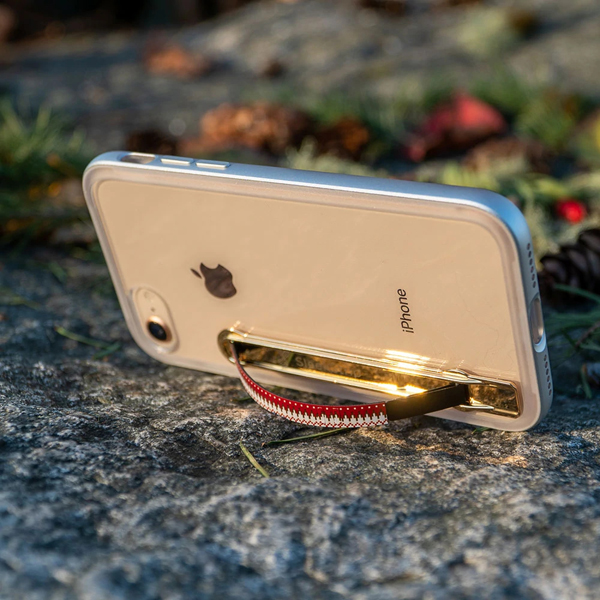 SleekStrip Phone Stand and Grip - Gold Base With Tis The Season Strip SLEEKSTRIP