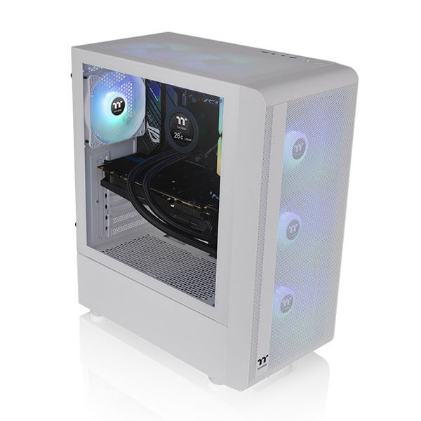 Thermaltake S200 TG ARGB White ATX Mid Tower Case THERMALTAKE